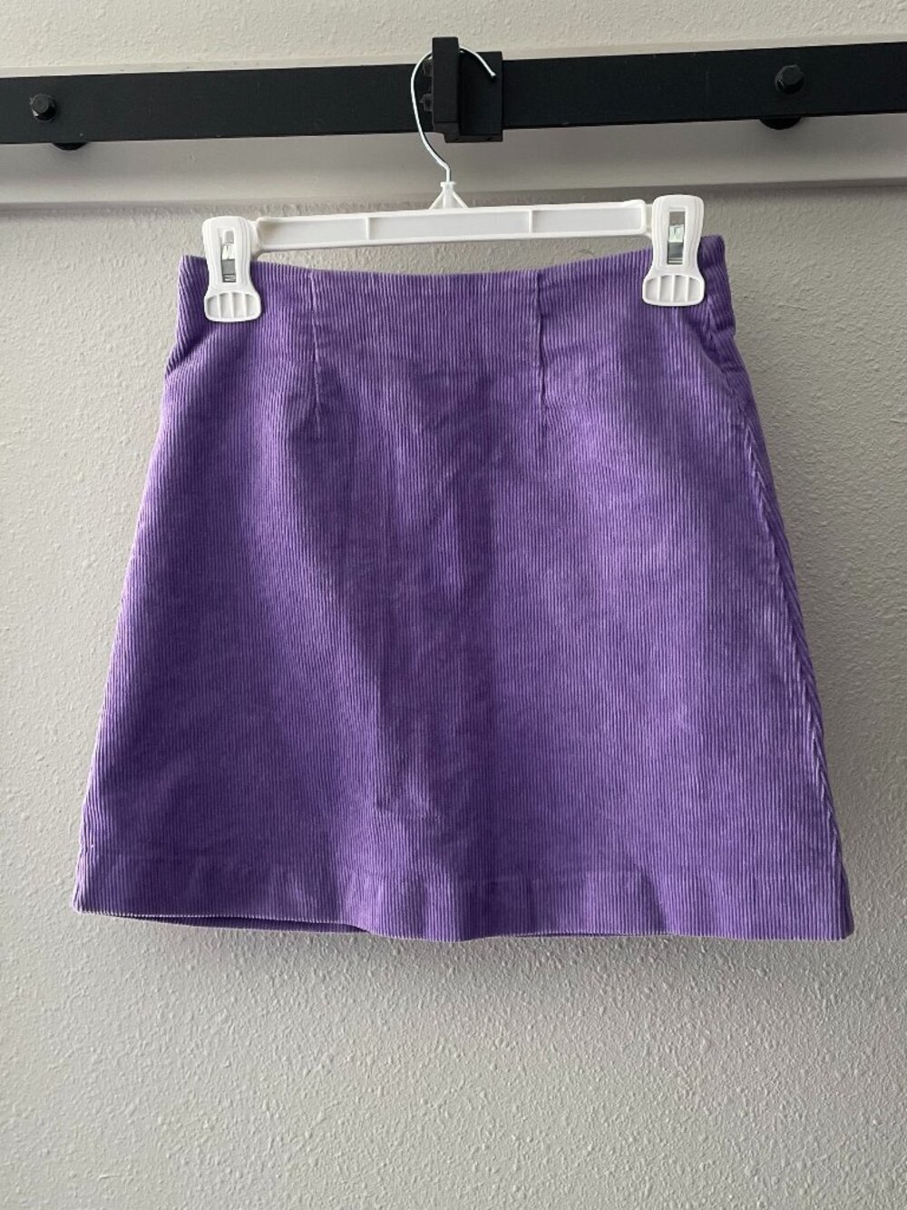 Purple Lilac Corduroy Mini Skirt